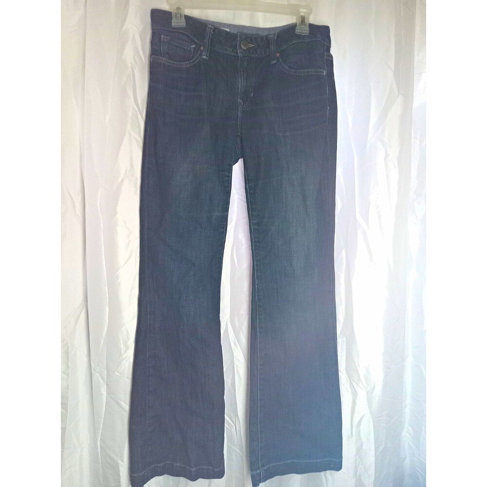 Gap 1969 Women's Dark Wash Blue Stretch Denim Bootcut Jeans Mid-Rise Size 27